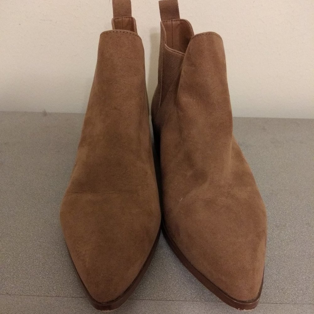 Tan Suede Chelsea Ankle Boots